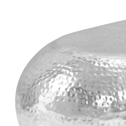 Table Basse Argenté 100X50X28 Cm Aluminium