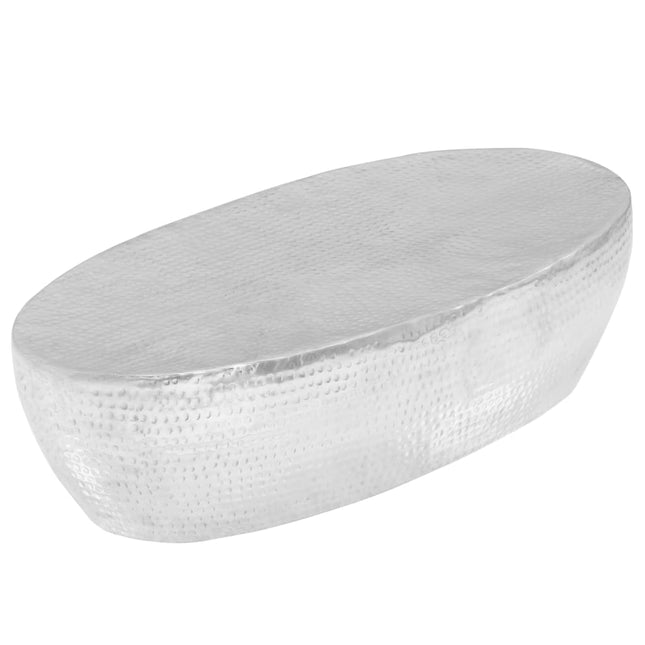 Table Basse Argenté 100X50X28 Cm Aluminium