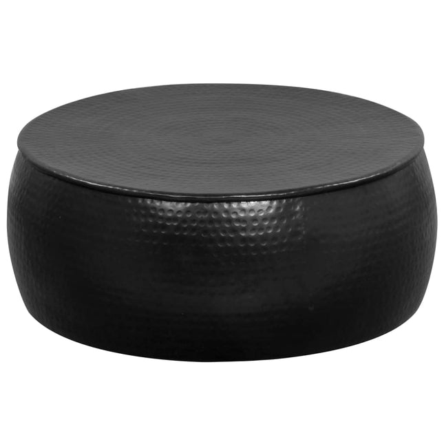 Table Basse Aluminium Martelé 70X30 Cm Noir