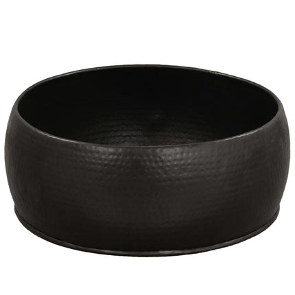 Table Basse Aluminium Martelé 70X30 Cm Noir