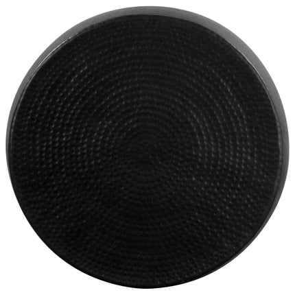 Table Basse Aluminium Martelé 70X30 Cm Noir