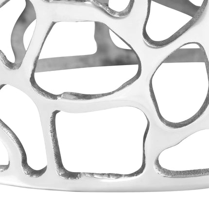 Table Basse Aluminium Moulé Argenté