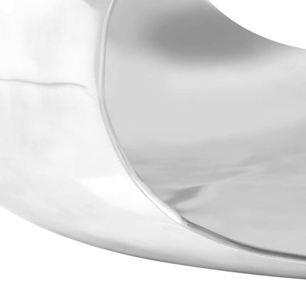 Table Basse Aluminium Moulé 70X70X32 Cm Argenté