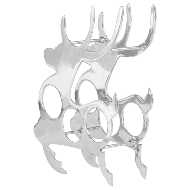 Casier À Bouteilles Aluminium Solide 33X14X54 Cm Argenté