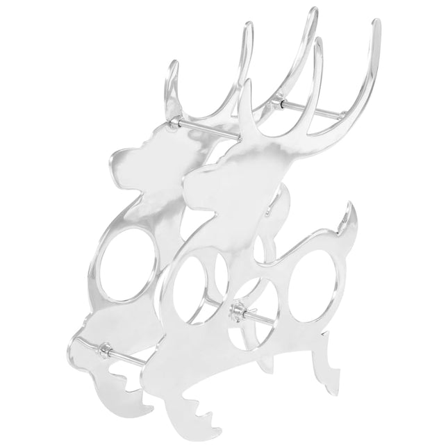 Casier À Bouteilles Aluminium Solide 33X14X54 Cm Argenté