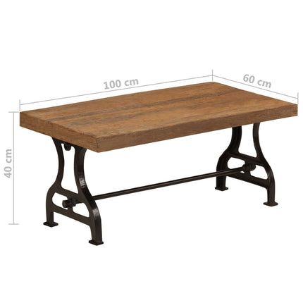Table Basse Bois De Récupération Massif 100X60X40 Cm