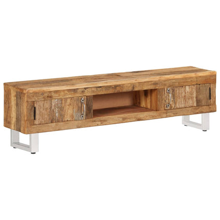 Meuble Tv Bois De Récupération Massif 140X30X40 Cm