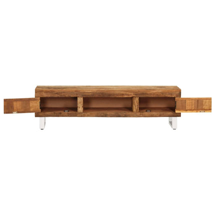 Meuble Tv Bois De Récupération Massif 140X30X40 Cm