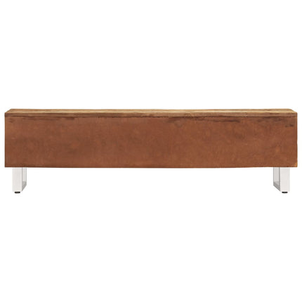 Meuble Tv Bois De Récupération Massif 140X30X40 Cm