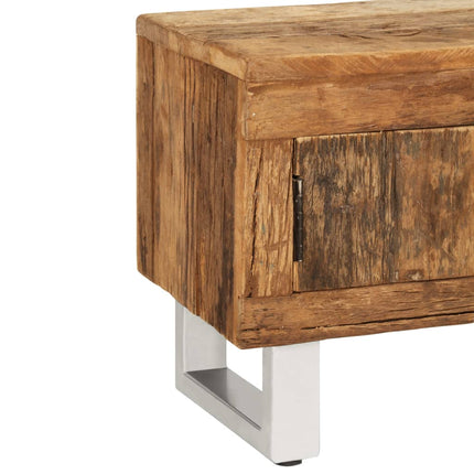 Meuble Tv Bois De Récupération Massif 140X30X40 Cm