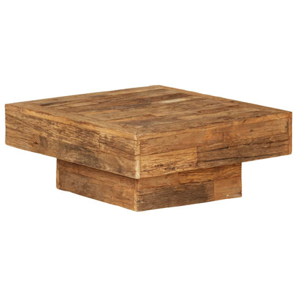 Table Basse Carrée Marron Bois Massif De Manguier