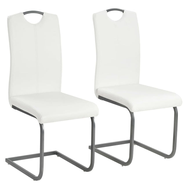 Chaises À Manger Cantilever Lot De 2 Similicuir