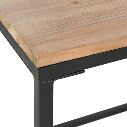 Bureau À Piédestal Unique Bois De Sapin Et Acier 100X50X76 Cm
