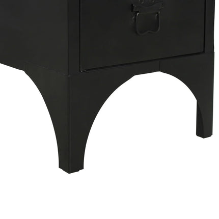 Bureau À Piédestal Unique Bois De Sapin Et Acier 100X50X76 Cm