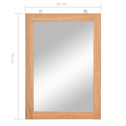 Miroir Mural Teck Massif 50 X 70 Cm