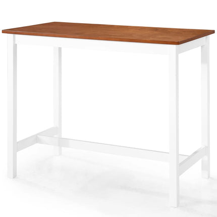 Table Et Tabouret De Bar 5 Pcs Bois Massif