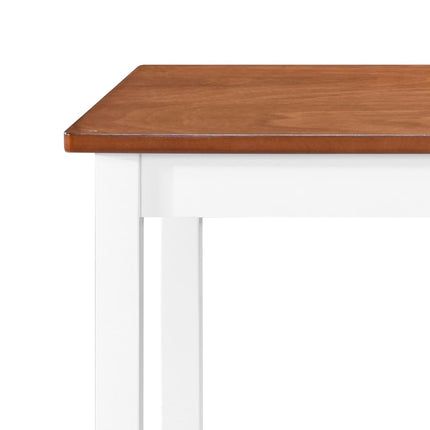 Table Et Tabouret De Bar 5 Pcs Bois Massif
