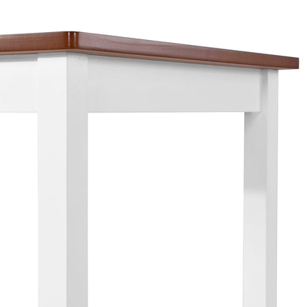Table Et Tabouret De Bar 5 Pcs Bois Massif