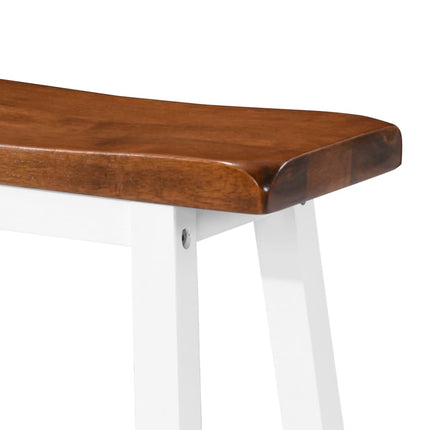 Table Et Tabouret De Bar 5 Pcs Bois Massif