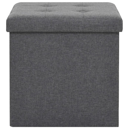 Tabouret De Rangement Pliable Faux Lin