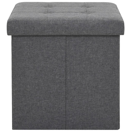 Tabouret De Rangement Pliable Faux Lin