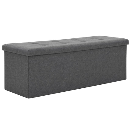 Banc De Rangement Pliable Faux Lin 110 X 38 X 38 Cm