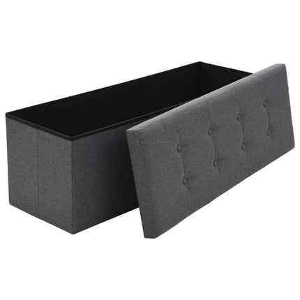 Banc De Rangement Pliable Faux Lin 110 X 38 X 38 Cm