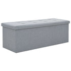 Banc De Rangement Pliable Faux Lin 110 X 38 X 38 Cm