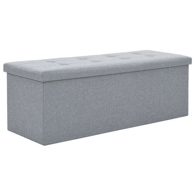 Banc De Rangement Pliable Faux Lin 110 X 38 X 38 Cm