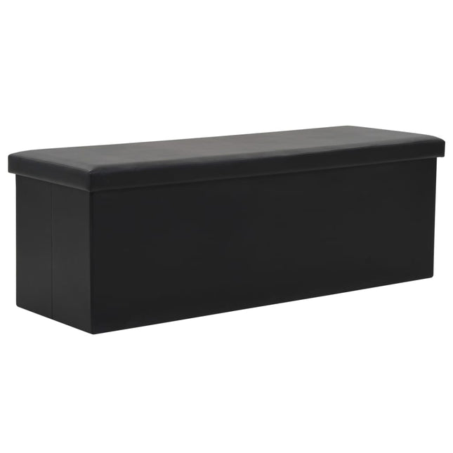 Banc De Rangement Pliable Similicuir 110 X 38 X 38 Cm