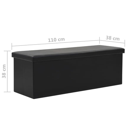Banc De Rangement Pliable Similicuir 110 X 38 X 38 Cm