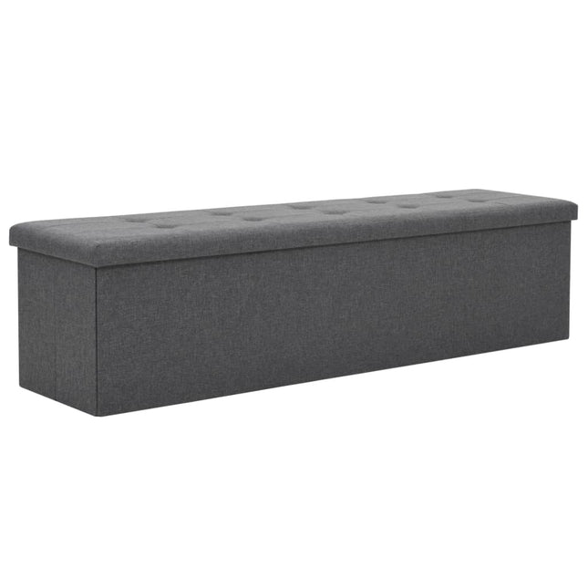 Banc De Rangement Pliable Faux Lin 150 X 38 X 38 Cm