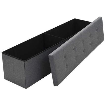 Banc De Rangement Pliable Faux Lin 150 X 38 X 38 Cm
