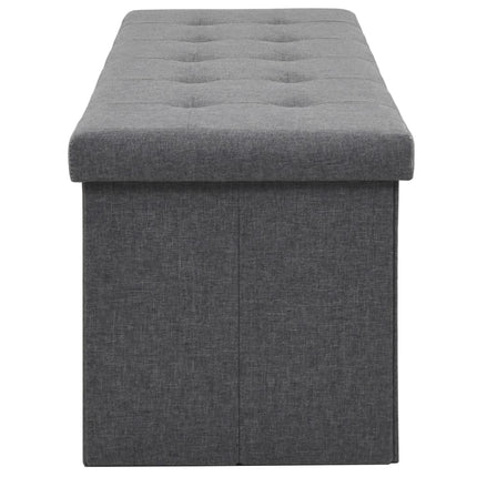 Banc De Rangement Pliable Faux Lin 150 X 38 X 38 Cm