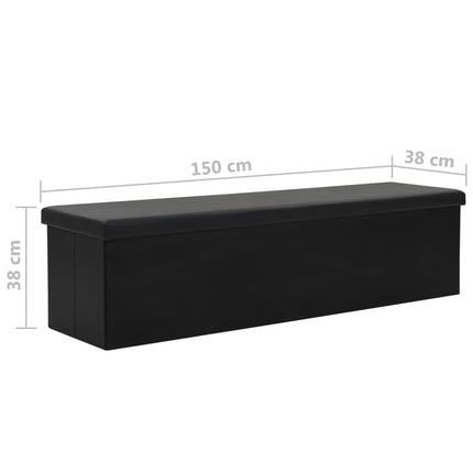 Banc De Rangement Pliable Similicuir 150 X 38 X 38 Cm