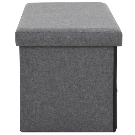 Banc De Rangement Pliable Faux Lin 76 X 38 X 38 Cm