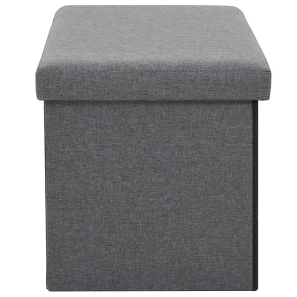 Banc De Rangement Pliable Faux Lin 76 X 38 X 38 Cm