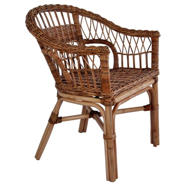 Chaise D'extérieur Rotin Naturel Marron