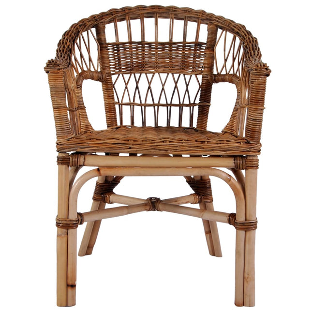 Chaise D'extérieur Rotin Naturel Marron