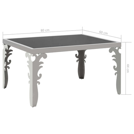 Table Basse Miroir Acier Inoxydable Et Verre 80X60X44 Cm