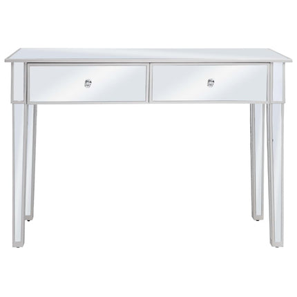 Table Console Miroir Mdf Et Verre 106,5 X 38 X 76,5 Cm