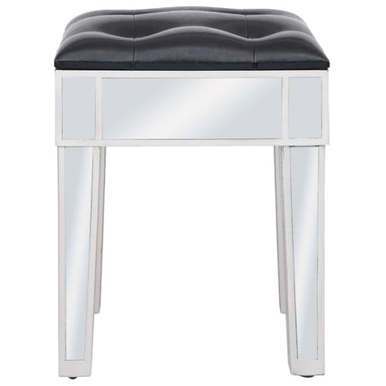 Coiffeuse Miroir Avec Tabouret Mdf Et Verre