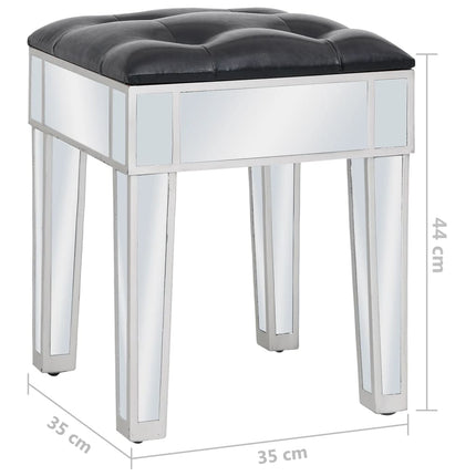 Coiffeuse Miroir Avec Tabouret Mdf Et Verre