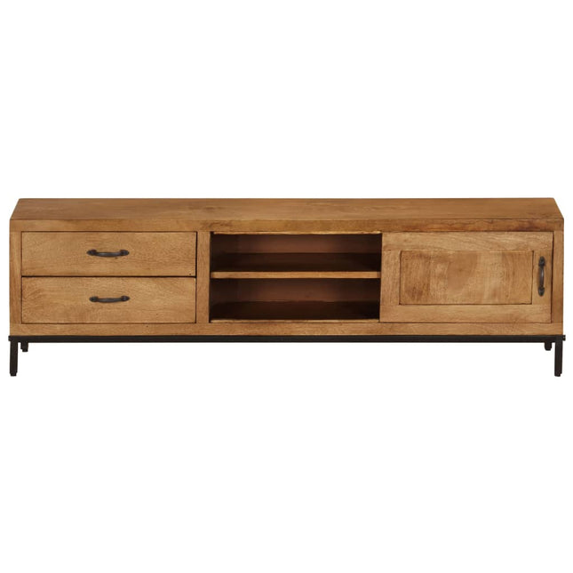 Meuble Tv Bois De Manguier Massif 140 X 30 X 40 Cm