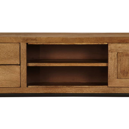 Meuble Tv Bois De Manguier Massif 140 X 30 X 40 Cm