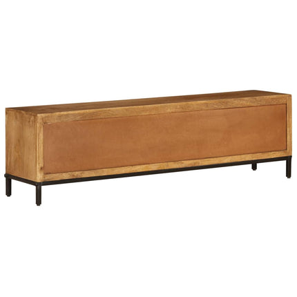 Meuble Tv Bois De Manguier Massif 140 X 30 X 40 Cm