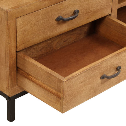 Meuble Tv Bois De Manguier Massif 140 X 30 X 40 Cm