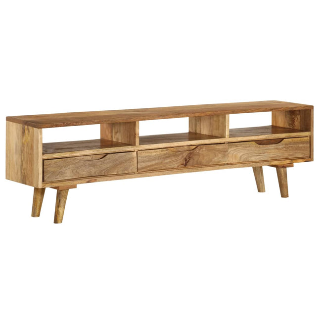 Meuble Tv Bois De Manguier Massif 140X30X41 Cm