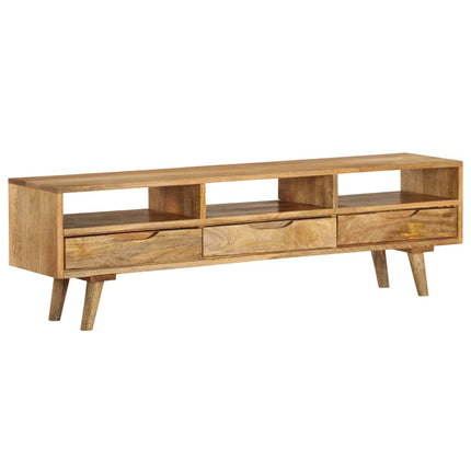 Meuble Tv Bois De Manguier Massif 140X30X41 Cm