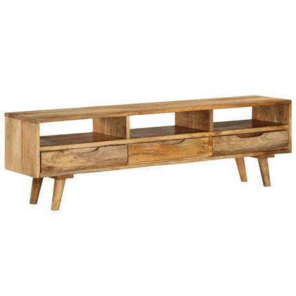 Meuble Tv Bois De Manguier Massif 140X30X41 Cm